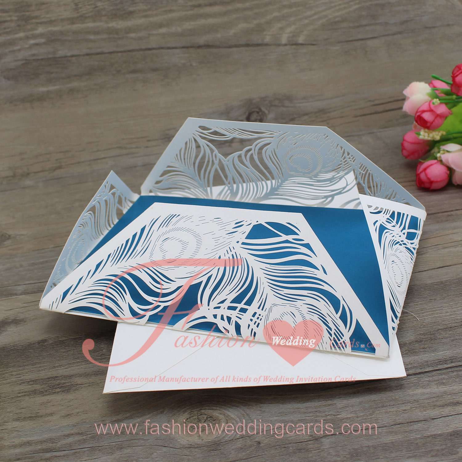 Peacock Laser Cut Stationary Wedding Invitation Ideas